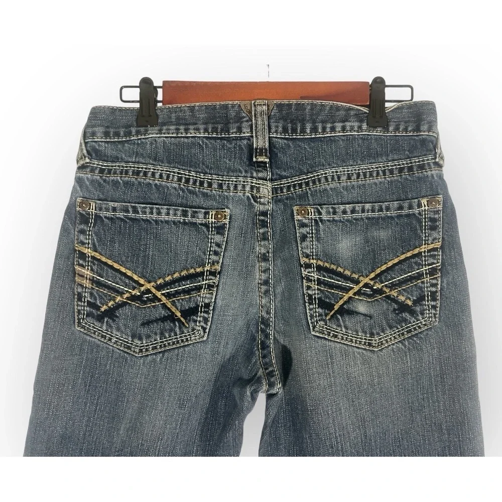 Ariat M5 Jeans Men's 31x32 Slim Fit Straight Denim Cowboy Western Thick Stitch